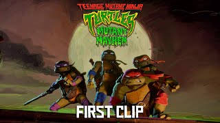 Teenage Mutant Ninja Turtles Mutant Mayhem  First Clip 2023 Movie  Seth Rogen [upl. by Atiuqcir]