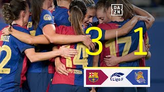 FC Barcelona vs Real Sociedad 31  Resumen y goles  Highlights Liga F [upl. by Anayad375]