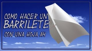 Como hacer un barrilete con una hoja A4 [upl. by Auhsuj]