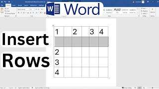 How to Insert Row in Table in MS Word  Easy to Follow [upl. by Eilema738]