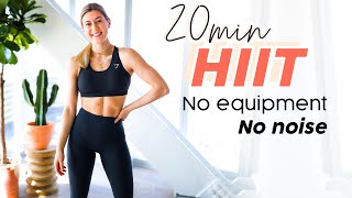 20 MIN HOME HIIT WORKOUT  No equipment no noise no impact [upl. by Oivalf]