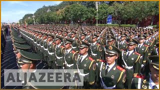 Chinese military veterans protest in Beijing [upl. by Cynarra433]