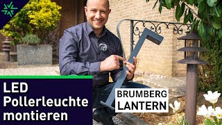 Außen und Gartenbeleuchtung LED Pollerleuchte Brumberg LANTERN auf Betonsockel montieren DIY [upl. by Felton]