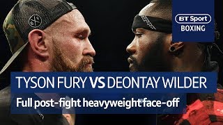 ITS ON Tyson Fury and Deontay Wilder FULL postfight confrontation at Windsor Park [upl. by Salomo]