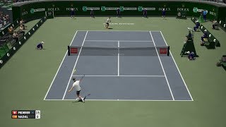 AO International Tennis  Roger Federer vs Rafael Nadal  PS4 Gameplay [upl. by Ariahaj]