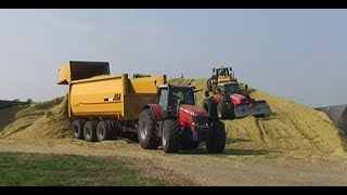 Maïs 2009 Van Bakel met CAT 966 Massey Ferguson tractoren USA EquipmentClaas Jaguar 980 [upl. by Gallard]