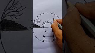 circle ⭕ drawing Beautyful nature drawing 😉😄 shorts viral [upl. by Janis]