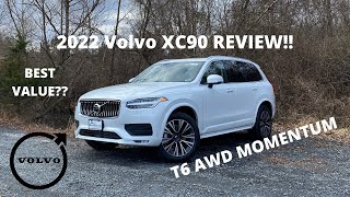 2022 Volvo XC90 T6 Momentum  REVIEW and POV DRIVE Whats NEW For 2022 [upl. by Raddi]