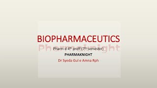 Factors affecting drug absorption biopharmaceuticspart1Gastrointestinal absorption Pharmaknight [upl. by Lonne]