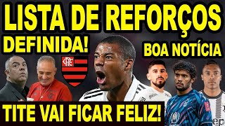 FLAMENGO DEFINE LISTA DE REFORÇOS PARA 2024 TITE VAI FICAR MUITO FELIZ ANIVERSÁRIO DO MENGÃO E [upl. by Groscr711]