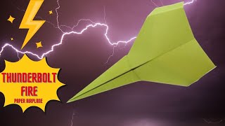 How to Make a Thunderbolt Fire Paper Airplane  Origami School [upl. by Mihsah]