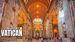 Vatican City🇻🇦Walking Tour in St Peter’s Basilica and St Peter’s Square【4K HDR】 2024 [upl. by Radley146]