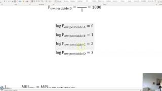 MRL in oil 02 Octanol water partition coefficient Pow Log Pow [upl. by Ahtaela]