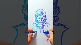 Dibujo pirata a 2 manos drawing videoshorts art dibujo pirates 2hand shorts draw arte [upl. by Helaina]