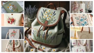 embroiderd Handbag designs👜school bags embroidery handbags [upl. by Alil]