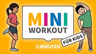 MINI WORKOUT für Kids ohne Geräte amp wenig Platz  vlamingo [upl. by Soisinoid]