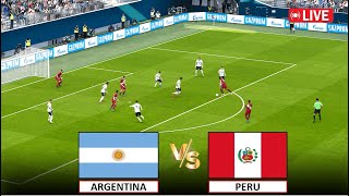 🔴Live  Argentina vs Peru I World Cup Qualification CONMEBOL I Full Match Live I eFootball Pes 21 [upl. by Ireland]