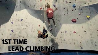 1st time lead climbing  intentional Whipper [upl. by Eldwon]