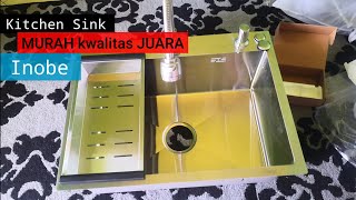 Review sink INOBE 6045  bak cuci piring stainless murah kwalitas bagus [upl. by Aramot]