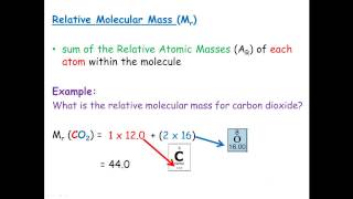 Relative Molecular Mass amp Relative Formula Mass [upl. by Wira]