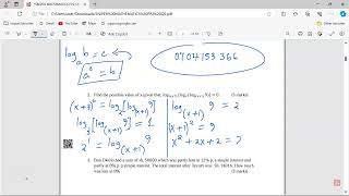 LOGARITHMS AND INDICES PAPER 2 MATHEMATICS [upl. by Innus168]