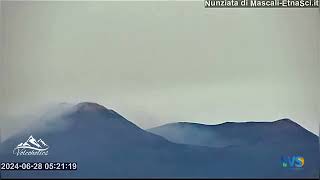 Etna Volcano Etna Practicing Early This Morning  28 06 24 [upl. by Ahsinirt415]