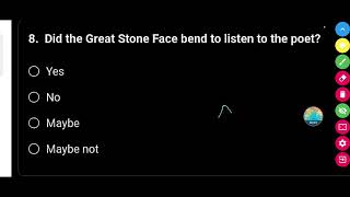 Did the Great Stone Face bend to listen to the poet   Class 8th English Question [upl. by Ferneau698]