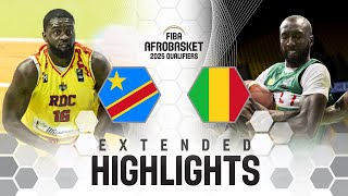 Congo DR 🇨🇩 v Mali 🇲🇱  Extended Highlights  FIBA AfroBasket 2025 Qualifiers [upl. by Nwahsor]