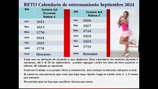 Calendario de entrenamiento Septiembre 2024 [upl. by Charteris]