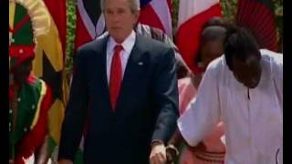 George W Bush with the Kankouran West African Dance Company [upl. by Edsel]