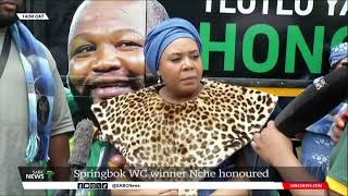 Springbok World Cup winner Nche honoured [upl. by Weide]