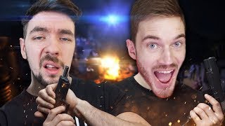 JACKSEPTICEYE KILLS PEWDIEPIE  Arizona Sunshine w FelixHTC Vive Virtual Reality [upl. by Nyliahs]