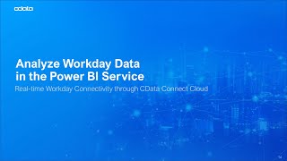 Analyze Workday in the Power BI Service  Connect Cloud [upl. by Rovert]