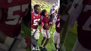 Scene in Death Valley as Alabama players celebrate with fans after the Crimson Tide dominated LSU [upl. by Lorou497]