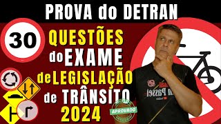 PERGUNTAS da PROVA do DETRAN 2024  EXAME TEÓRICO de LEGISLAÇÃO  SIMULADO do DETRAN QUESTÕES 2024 [upl. by Tita549]