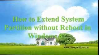 Extend System Partition without Reboot in Windows 8mp4 [upl. by Nady270]