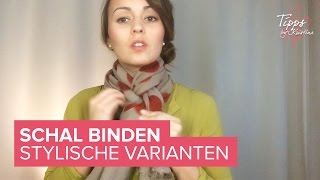 Schal binden viele Varianten zum Nachmachen How to wear a scarf [upl. by Ynes]