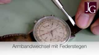 Uhrenarmbandwechsel bei Uhren mit Federstegen [upl. by Ace]