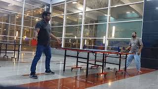 Some Quality Table Tennis action with Penhold Grip [upl. by Ymarej]