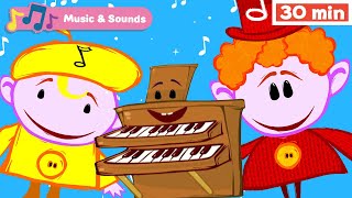 The Notekins  Learn Musical Instruments for Kids  Early Learning Videos with Music for Babies [upl. by Noiramed4]