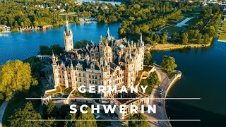 Schwerin Germany in 4k cinematic  Views of the beautiful castle of Schwerin – Travel Germany [upl. by Sukram]