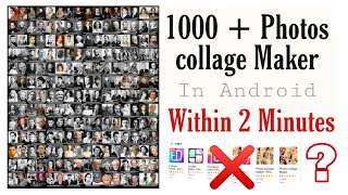 How to create 1000  unlimited photo collage in single frame  Editing Tips and Ideas [upl. by Yruy55]