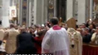 New exclusive video of attack on Pope Benedict XVI at Christmas Eve Mass [upl. by Eniowtna603]