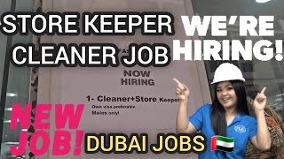 Store Keeper and Cleaner Job Now hiring cleaner and storekeeper Storekeeper job Dubai Cleaner job [upl. by Aremat]