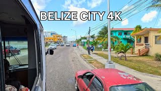 Belize City Belize 4K  City Downtown Drive [upl. by Weisbrodt315]