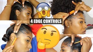 TESTING EDGE CONTROLS on my Type 4 Natural Hair😳  I actually show how edges look at END OF DAYS [upl. by Anirod]