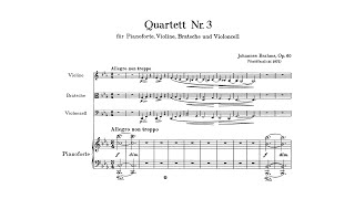 Brahms Piano Quartet No 3 in C minor Op 60 with Score [upl. by Nothgierc]