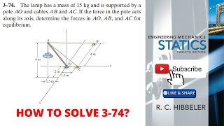 374 hibbeler statics chapter 3  hibbeler statics  hibbeler [upl. by Noreh]