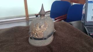 WW1 German Pickelhaube  Herts at War [upl. by Arrehs199]