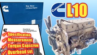 Cummins L10 Specification Measurement torque capscrew Overhead set [upl. by Lozar]